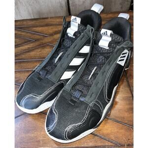 Adidas Basketball Shoe‎ Men's Black/White Size 19 NEW